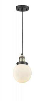 Beacon - 1 Light - 6 inch - Black Antique Brass - Cord hung - Mini Pendant (3442|201C-BAB-G201-6)