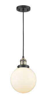 Beacon - 1 Light - 8 inch - Black Antique Brass - Cord hung - Mini Pendant (3442|201C-BAB-G201-8)