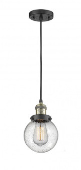 Beacon - 1 Light - 6 inch - Black Antique Brass - Cord hung - Mini Pendant (3442|201C-BAB-G204-6)