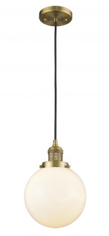 Beacon - 1 Light - 8 inch - Brushed Brass - Cord hung - Mini Pendant (3442|201C-BB-G201-8)