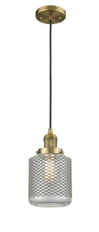 Stanton - 1 Light - 6 inch - Brushed Brass - Cord hung - Mini Pendant (3442|201C-BB-G262-LED)