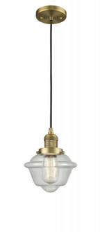 Oxford - 1 Light - 7 inch - Brushed Brass - Cord hung - Mini Pendant (3442|201C-BB-G534-LED)