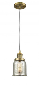 Bell - 1 Light - 5 inch - Brushed Brass - Cord hung - Mini Pendant (3442|201C-BB-G58-LED)