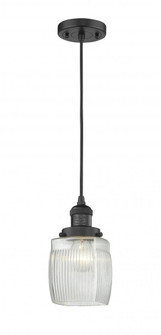 Colton - 1 Light - 6 inch - Matte Black - Cord hung - Mini Pendant (3442|201C-BK-G302-LED)