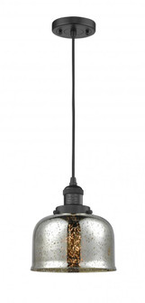 Bell - 1 Light - 8 inch - Matte Black - Cord hung - Mini Pendant (3442|201C-BK-G78)