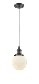 Beacon - 1 Light - 6 inch - Oil Rubbed Bronze - Cord hung - Mini Pendant (3442|201C-OB-G201-6-LED)