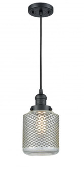 Stanton - 1 Light - 6 inch - Oil Rubbed Bronze - Cord hung - Mini Pendant (3442|201C-OB-G262)