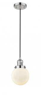 Beacon - 1 Light - 6 inch - Polished Nickel - Cord hung - Mini Pendant (3442|201C-PN-G201-6)