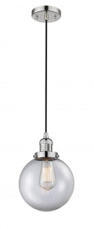 Beacon - 1 Light - 8 inch - Polished Nickel - Cord hung - Mini Pendant (3442|201C-PN-G202-8)