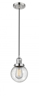 Beacon - 1 Light - 6 inch - Polished Nickel - Cord hung - Mini Pendant (3442|201C-PN-G204-6)