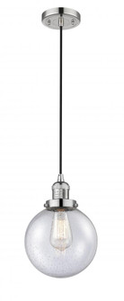 Beacon - 1 Light - 8 inch - Polished Nickel - Cord hung - Mini Pendant (3442|201C-PN-G204-8)