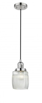 Colton - 1 Light - 6 inch - Polished Nickel - Cord hung - Mini Pendant (3442|201C-PN-G302-LED)