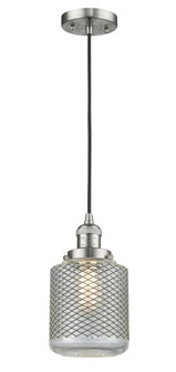 Stanton - 1 Light - 6 inch - Brushed Satin Nickel - Cord hung - Mini Pendant (3442|201C-SN-G262)