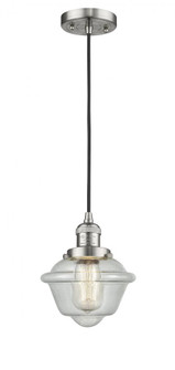 Oxford - 1 Light - 7 inch - Brushed Satin Nickel - Cord hung - Mini Pendant (3442|201C-SN-G534)
