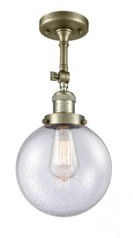 Beacon - 1 Light - 8 inch - Antique Brass - Adjustable Semi-Flush Mount (3442|201F-AB-G204-8)