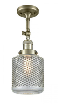 Stanton - 1 Light - 6 inch - Antique Brass - Adjustable Semi-Flush Mount (3442|201F-AB-G262)