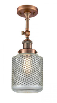 Stanton - 1 Light - 6 inch - Antique Copper - Adjustable Semi-Flush Mount (3442|201F-AC-G262-LED)
