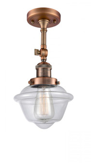 Oxford - 1 Light - 7 inch - Antique Copper - Adjustable Semi-Flush Mount (3442|201F-AC-G532-LED)