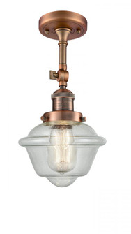 Oxford - 1 Light - 7 inch - Antique Copper - Adjustable Semi-Flush Mount (3442|201F-AC-G534)