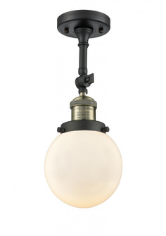 Beacon - 1 Light - 6 inch - Black Antique Brass - Adjustable Semi-Flush Mount (3442|201F-BAB-G201-6-LED)
