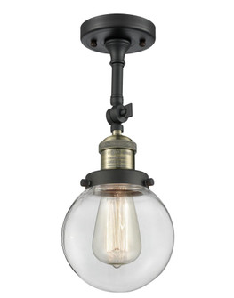 Beacon - 1 Light - 6 inch - Black Antique Brass - Adjustable Semi-Flush Mount (3442|201F-BAB-G202-6-LED)