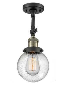 Beacon - 1 Light - 6 inch - Black Antique Brass - Adjustable Semi-Flush Mount (3442|201F-BAB-G204-6)