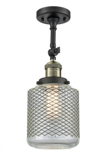 Stanton - 1 Light - 6 inch - Black Antique Brass - Adjustable Semi-Flush Mount (3442|201F-BAB-G262-LED)