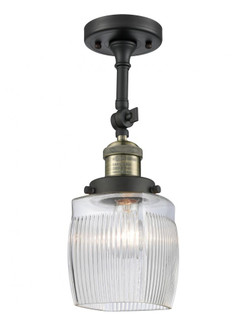 Colton - 1 Light - 6 inch - Black Antique Brass - Adjustable Semi-Flush Mount (3442|201F-BAB-G302)