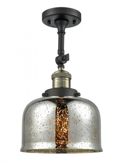 Bell - 1 Light - 8 inch - Black Antique Brass - Adjustable Semi-Flush Mount (3442|201F-BAB-G78-LED)