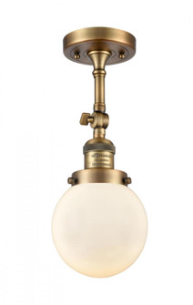 Beacon - 1 Light - 6 inch - Brushed Brass - Adjustable Semi-Flush Mount (3442|201F-BB-G201-6)