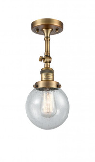 Beacon - 1 Light - 6 inch - Brushed Brass - Adjustable Semi-Flush Mount (3442|201F-BB-G204-6)