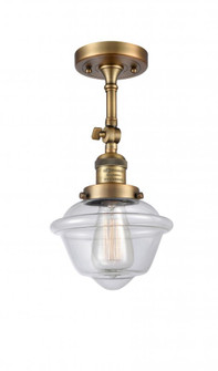 Oxford - 1 Light - 7 inch - Brushed Brass - Adjustable Semi-Flush Mount (3442|201F-BB-G532-LED)