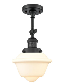 Oxford - 1 Light - 7 inch - Matte Black - Adjustable Semi-Flush Mount (3442|201F-BK-G531-LED)