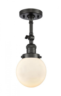 Beacon - 1 Light - 6 inch - Oil Rubbed Bronze - Adjustable Semi-Flush Mount (3442|201F-OB-G201-6-LED)