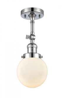 Beacon - 1 Light - 6 inch - Polished Chrome - Adjustable Semi-Flush Mount (3442|201F-PC-G201-6)