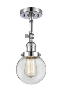 Beacon - 1 Light - 6 inch - Polished Chrome - Adjustable Semi-Flush Mount (3442|201F-PC-G202-6-LED)