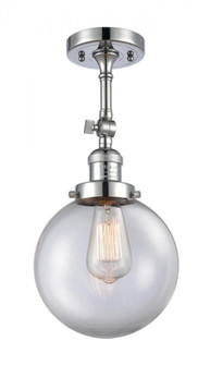 Beacon - 1 Light - 8 inch - Polished Chrome - Adjustable Semi-Flush Mount (3442|201F-PC-G202-8)