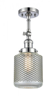 Stanton - 1 Light - 6 inch - Polished Chrome - Adjustable Semi-Flush Mount (3442|201F-PC-G262-LED)