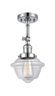 Oxford - 1 Light - 7 inch - Polished Chrome - Adjustable Semi-Flush Mount (3442|201F-PC-G532-LED)