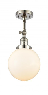 Beacon - 1 Light - 8 inch - Polished Nickel - Adjustable Semi-Flush Mount (3442|201F-PN-G201-8-LED)
