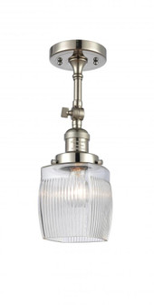 Colton - 1 Light - 6 inch - Polished Nickel - Adjustable Semi-Flush Mount (3442|201F-PN-G302-LED)