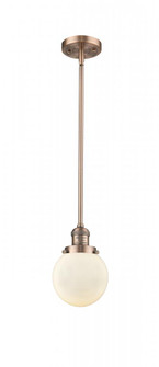 Beacon - 1 Light - 6 inch - Antique Copper - Stem Hung - Mini Pendant (3442|201S-AC-G201-6)