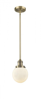 Beacon - 1 Light - 6 inch - Brushed Brass - Stem Hung - Mini Pendant (3442|201S-BB-G201-6-LED)