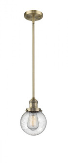 Beacon - 1 Light - 6 inch - Brushed Brass - Stem Hung - Mini Pendant (3442|201S-BB-G204-6)