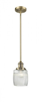 Colton - 1 Light - 6 inch - Brushed Brass - Stem Hung - Mini Pendant (3442|201S-BB-G302-LED)