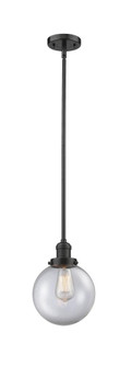 Beacon - 1 Light - 8 inch - Oil Rubbed Bronze - Stem Hung - Mini Pendant (3442|201S-OB-G202-8-LED)