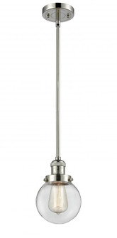 Beacon - 1 Light - 6 inch - Polished Nickel - Stem Hung - Mini Pendant (3442|201S-PN-G202-6-LED)