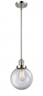 Beacon - 1 Light - 8 inch - Polished Nickel - Stem Hung - Mini Pendant (3442|201S-PN-G202-8-LED)