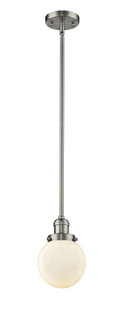 Beacon - 1 Light - 6 inch - Brushed Satin Nickel - Stem Hung - Mini Pendant (3442|201S-SN-G201-6)