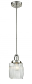 Colton - 1 Light - 6 inch - Brushed Satin Nickel - Stem Hung - Mini Pendant (3442|201S-SN-G302-LED)